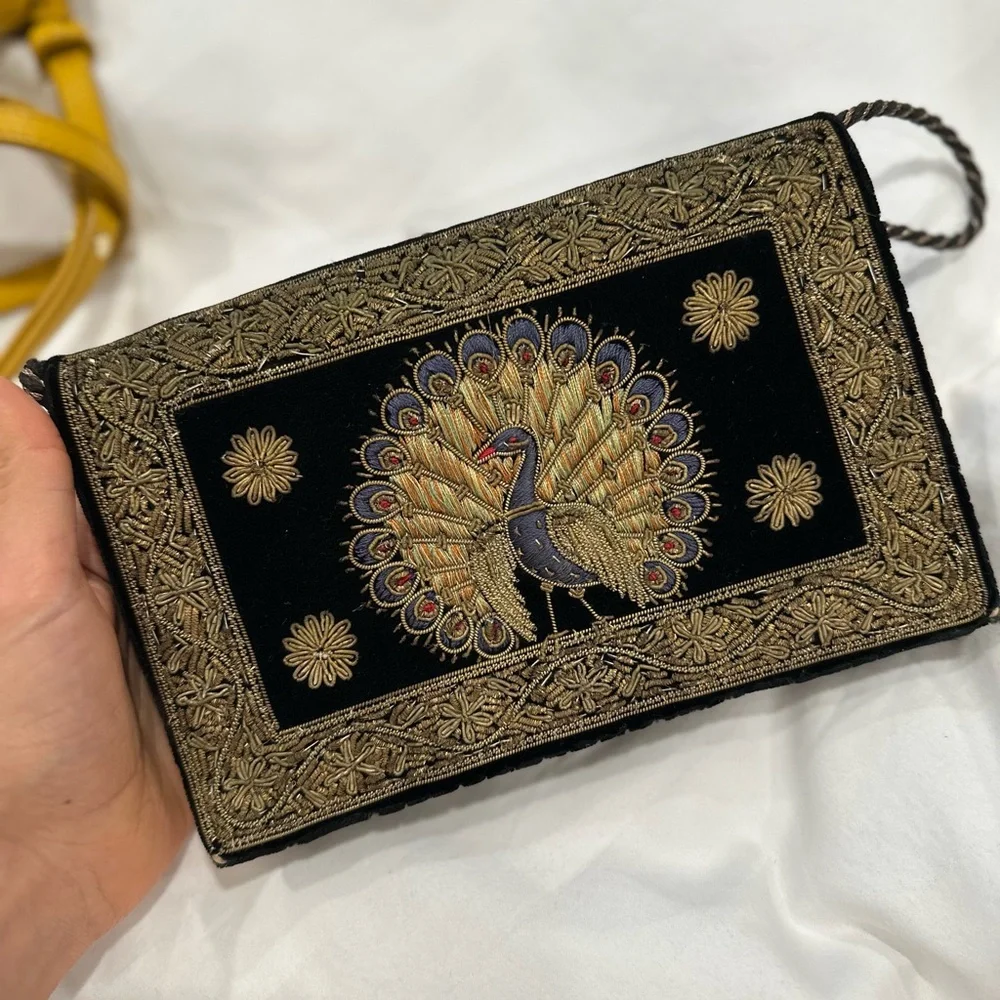 Vintage black Embroided small bag - Picture 1 of 4
